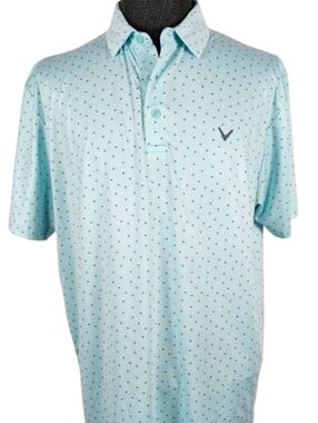 Callaway Men"s Mint Poly Blend Casual Sports Golf Polo Size L